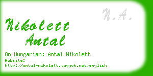 nikolett antal business card